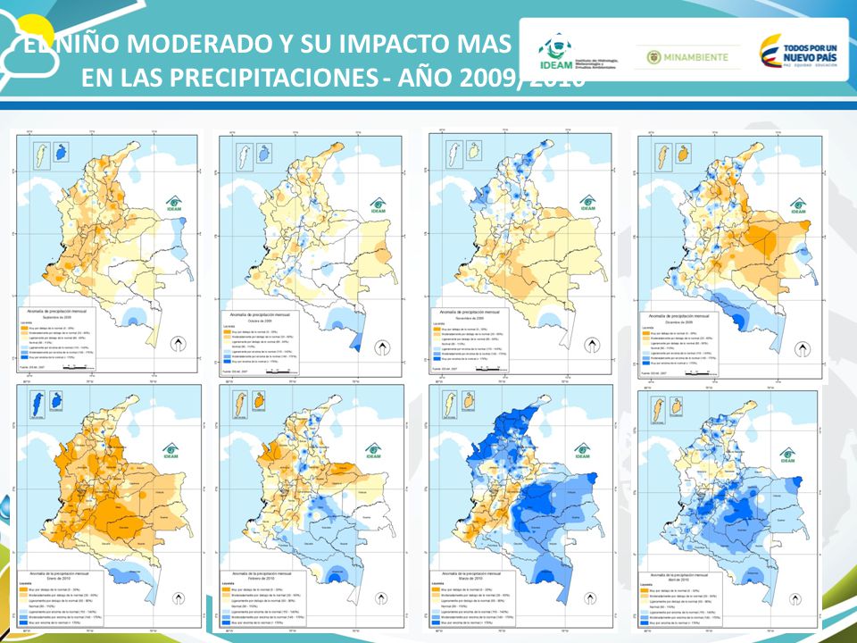 EL NIÑO MODERADO Y SU IMPACTO MAS PROBABLE EN LAS PRECIPITACIONES - AÑO 2009/2010
