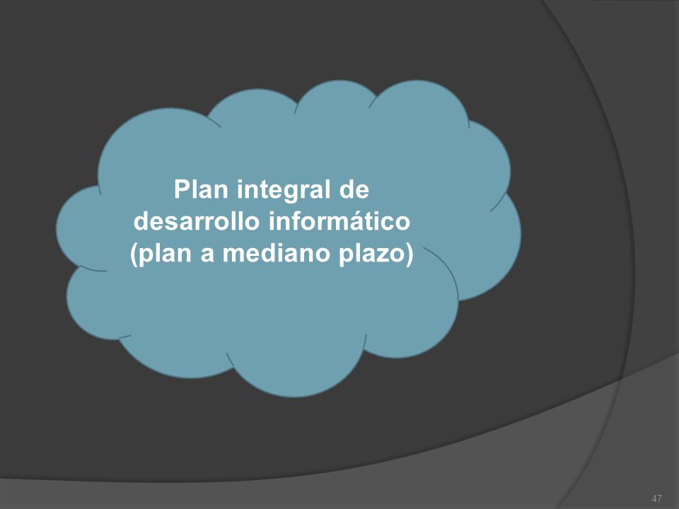 Plan integral de desarrollo informático (plan a mediano plazo)