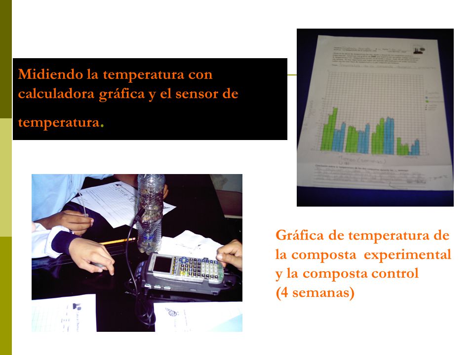 Midiendo la temperatura con calculadora gráfica y el sensor de temperatura.