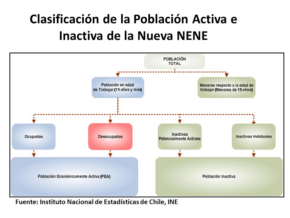 Clasificación de la Población Activa e Inactiva de la Nueva NENE