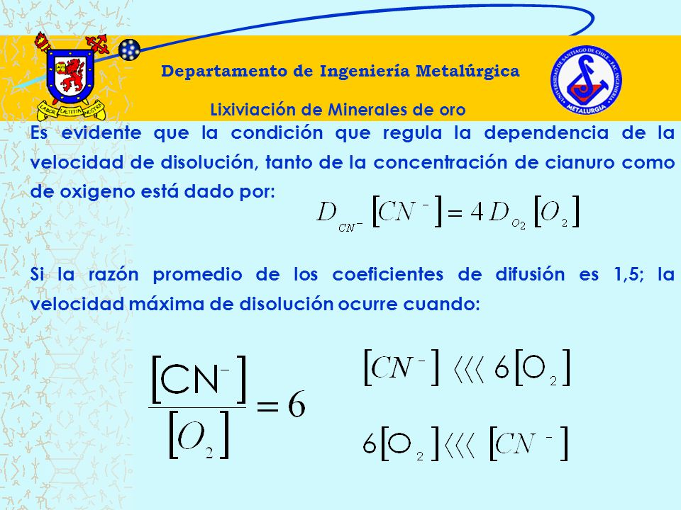Departamento de Ingeniería Metalúrgica Lixiviación de Minerales de oro