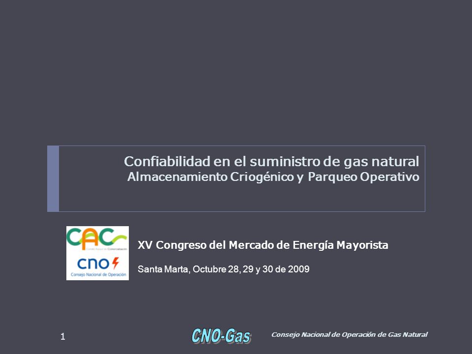 Confiabilidad en el suministro de gas natural Almacenamiento Criogénico y Parqueo Operativo