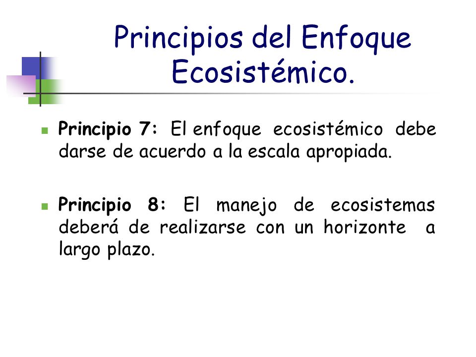 Principios del Enfoque Ecosistémico.