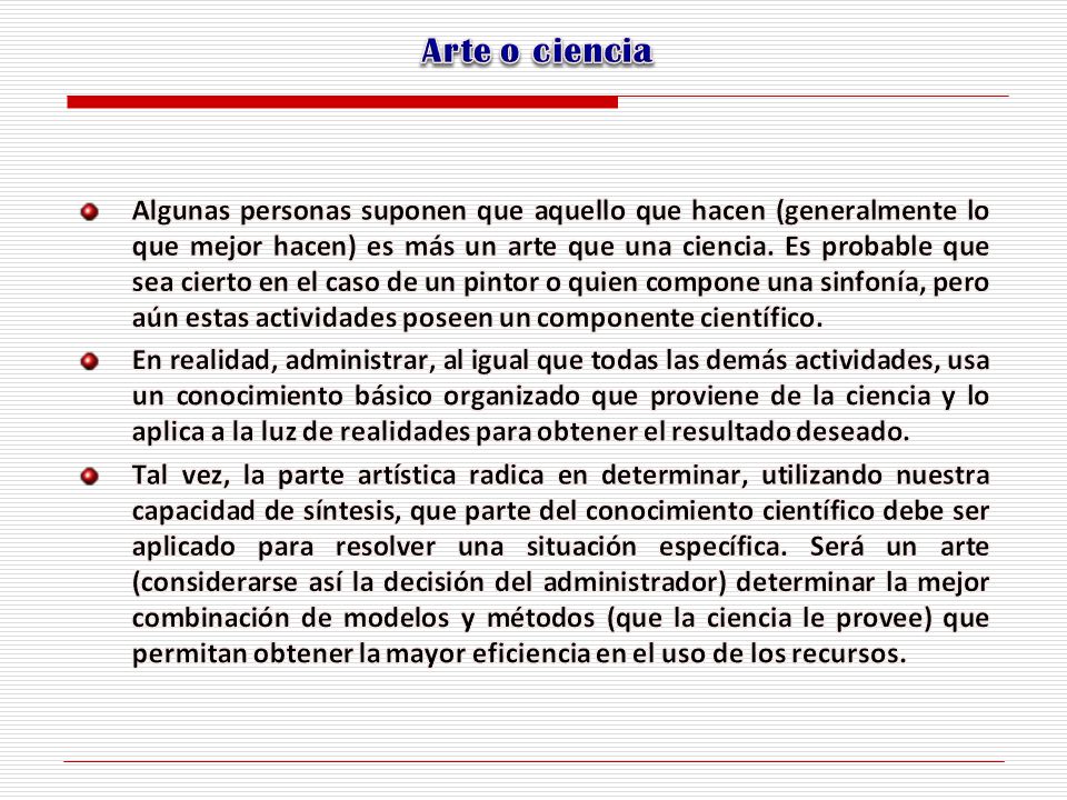 Arte o ciencia