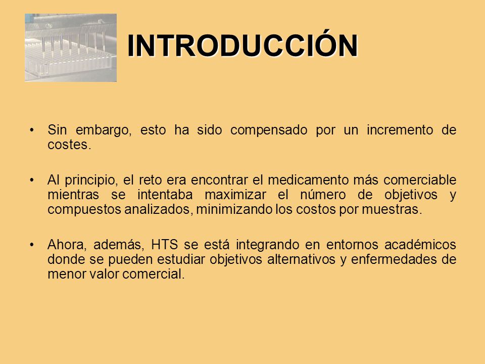 INTRODUCCIÓN Sin embargo, esto ha sido compensado por un incremento de costes.