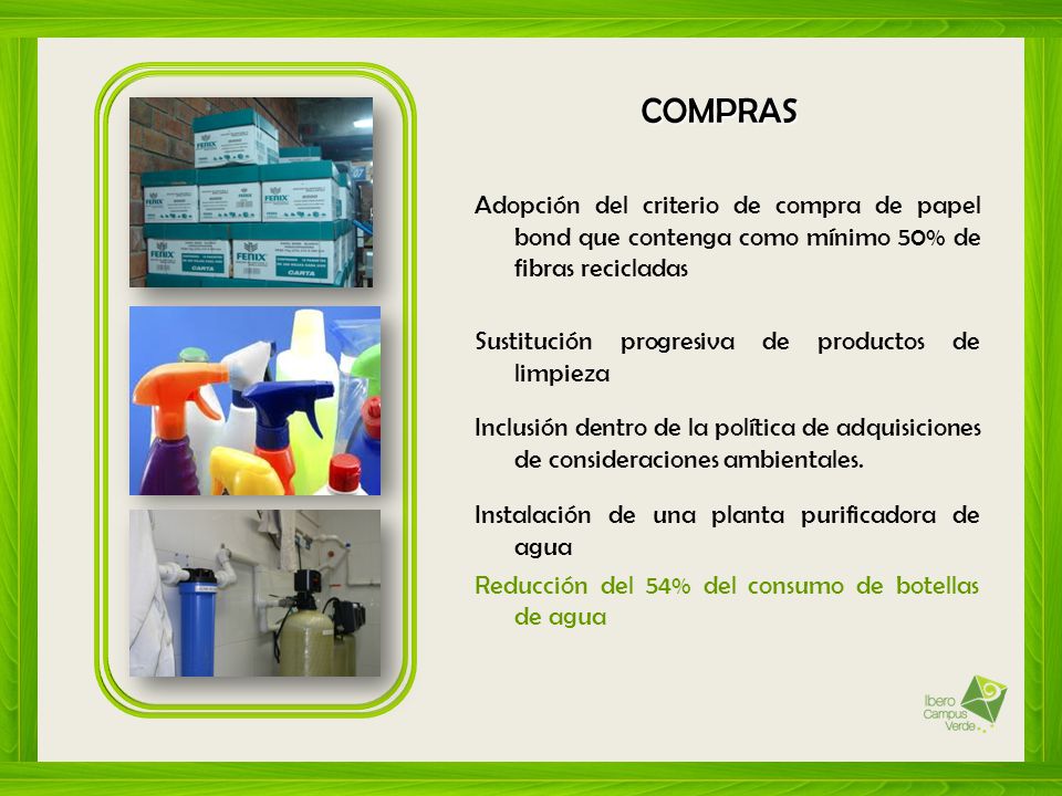 Sustitución progresiva de productos de limpieza