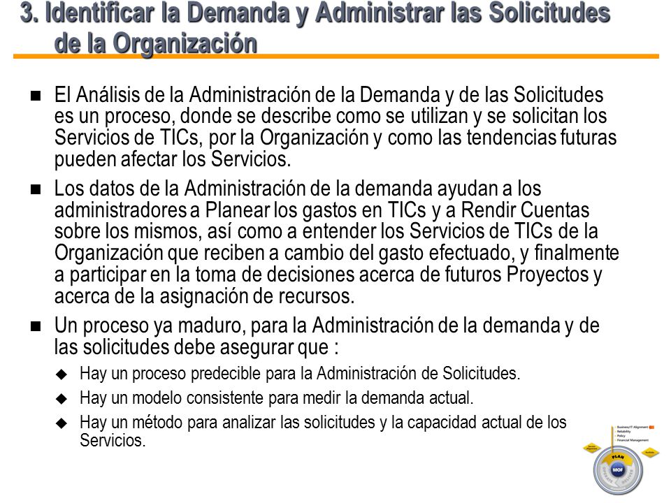 3. Identificar la Demanda y Administrar las Solicitudes de la Organización