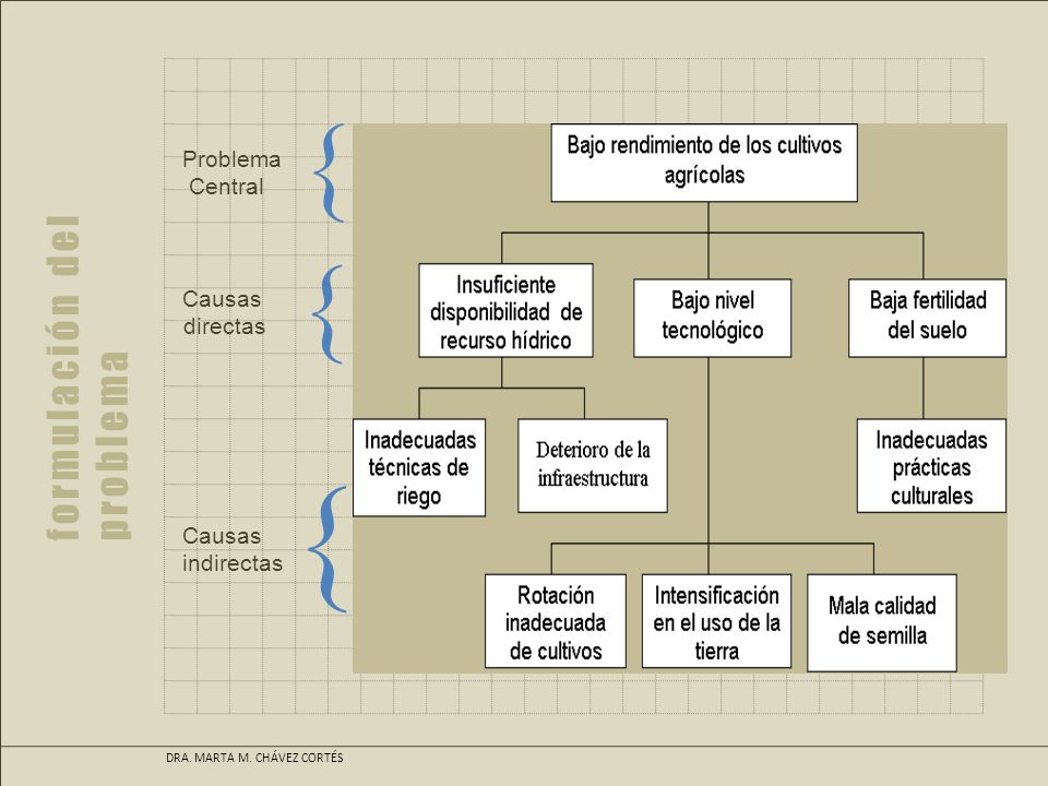 { { { formulación del problema Problema Central Causas directas