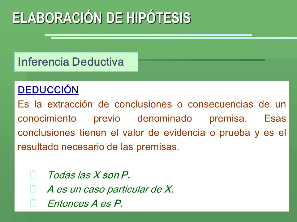 ELABORACIÓN DE HIPÓTESIS