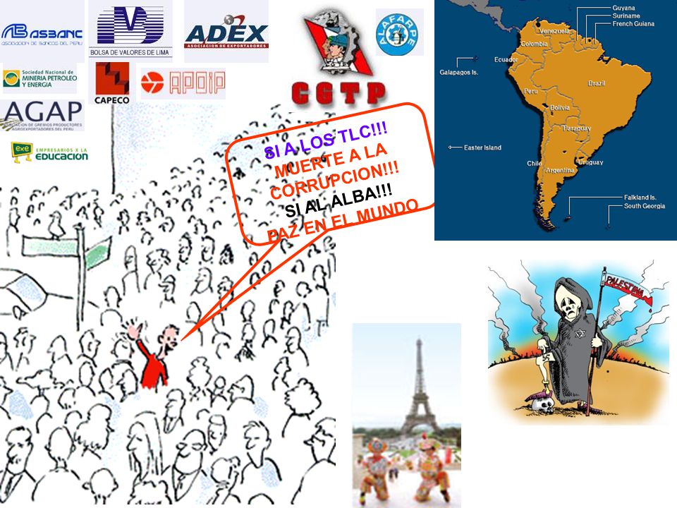 SI A LOS TLC!!! MUERTE A LA CORRUPCION!!! SI AL ALBA!!! PAZ EN EL MUNDO
