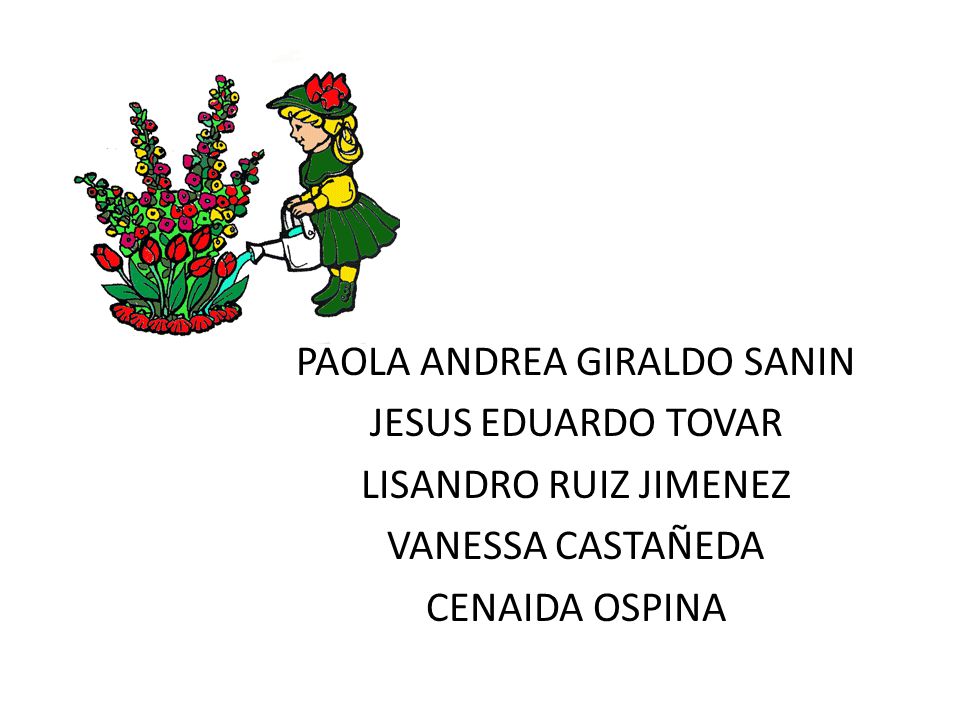 PAOLA ANDREA GIRALDO SANIN JESUS EDUARDO TOVAR LISANDRO RUIZ JIMENEZ VANESSA CASTAÑEDA CENAIDA OSPINA
