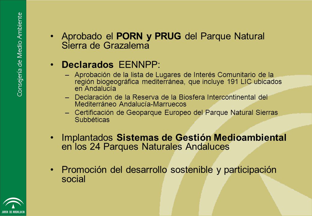 Aprobado el PORN y PRUG del Parque Natural Sierra de Grazalema