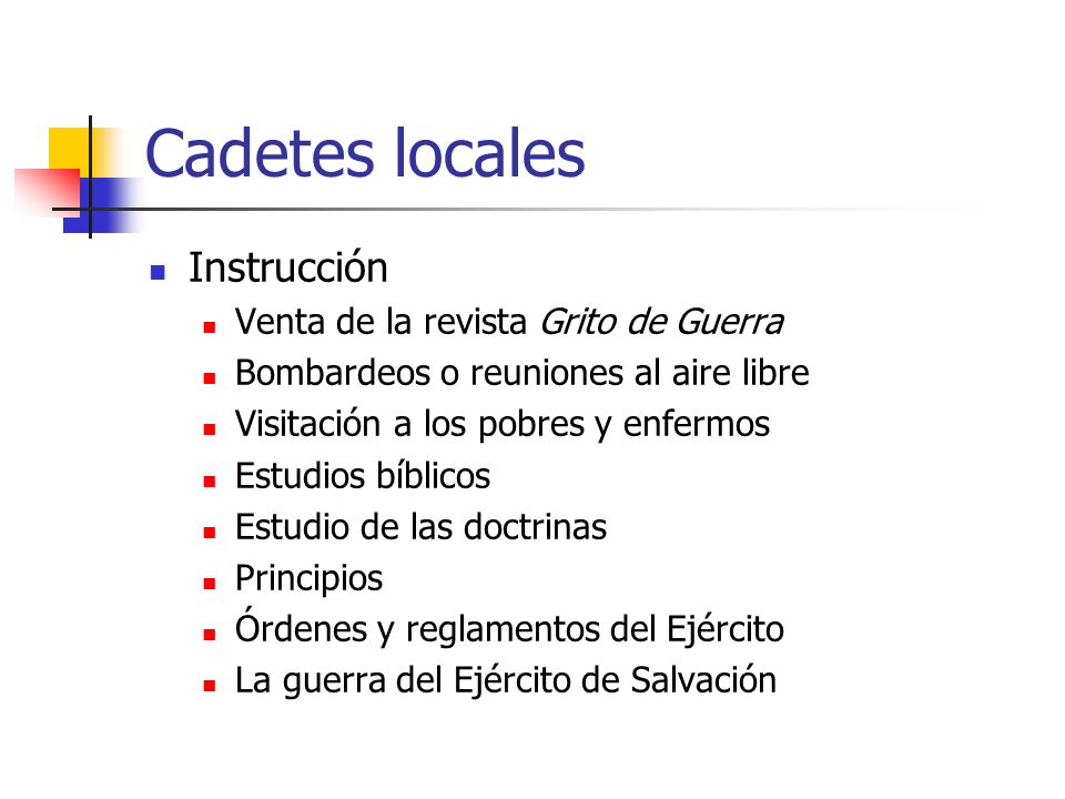 Cadetes locales Instrucción Venta de la revista Grito de Guerra