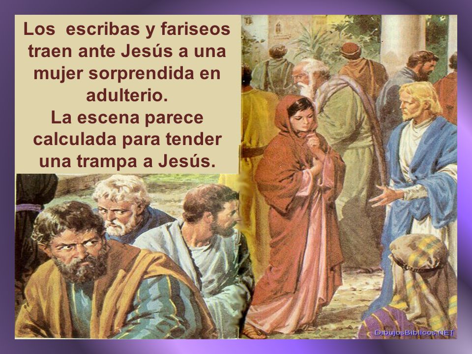 La escena parece calculada para tender una trampa a Jesús.