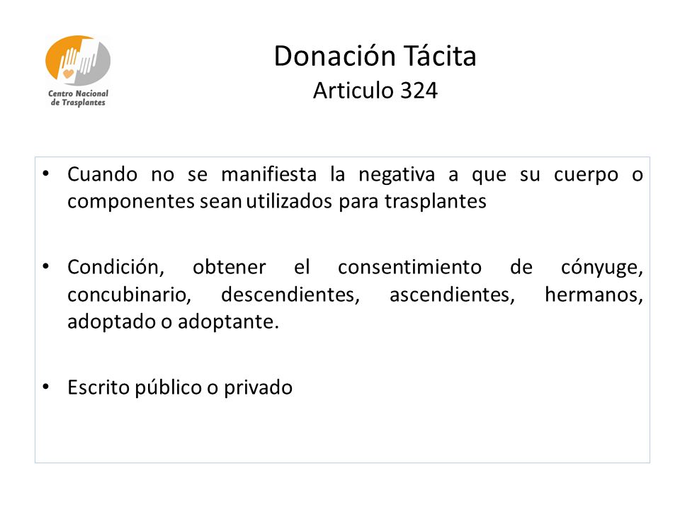Donación Tácita Articulo 324