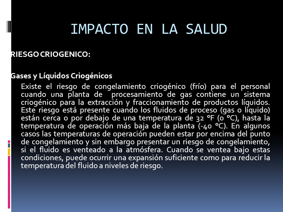 IMPACTO EN LA SALUD