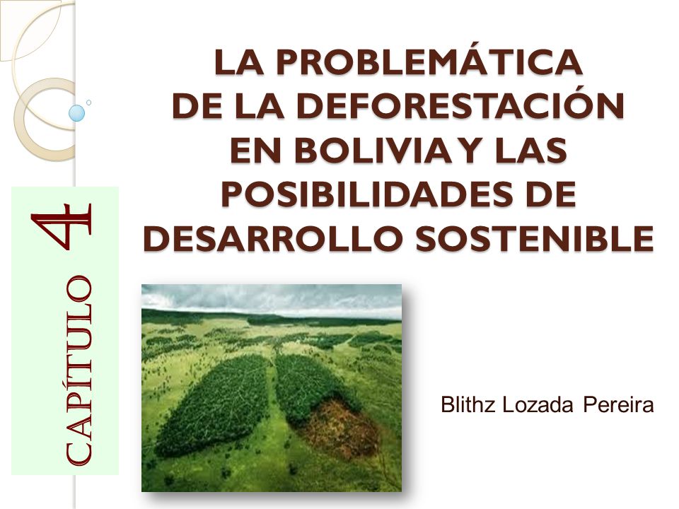 LA PROBLEMÁTICA DE LA DEFORESTACIÓN EN BOLIVIA Y LAS POSIBILIDADES DE DESARROLLO SOSTENIBLE