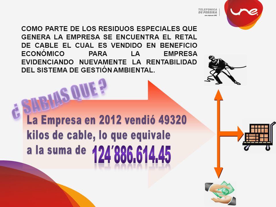 ¿ SABIAS QUE 124´ La Empresa en 2012 vendió 49320