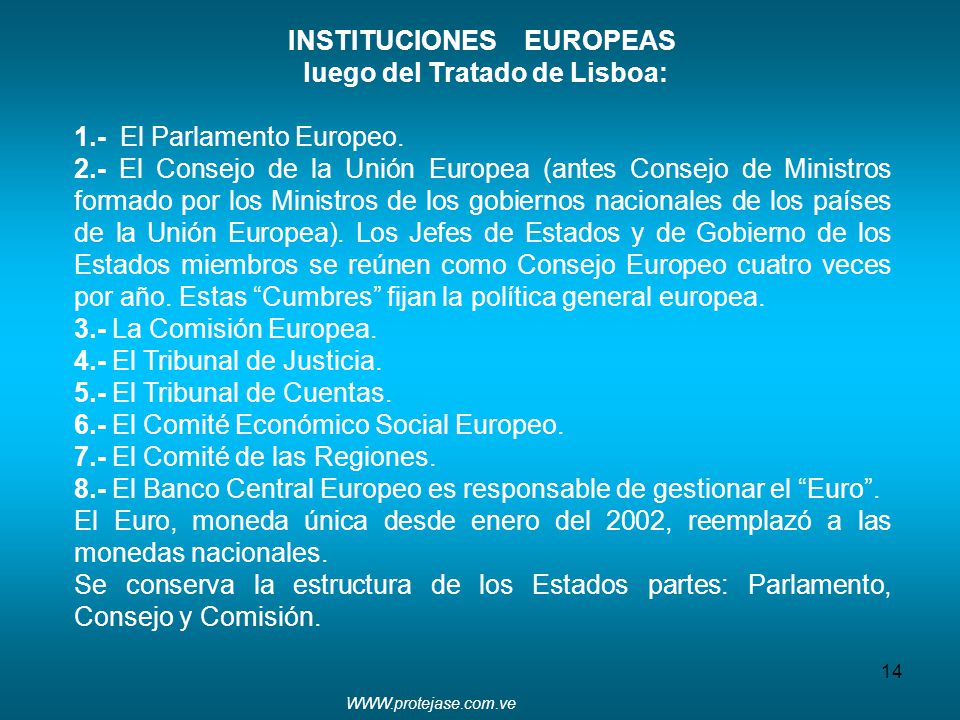 INSTITUCIONES EUROPEAS