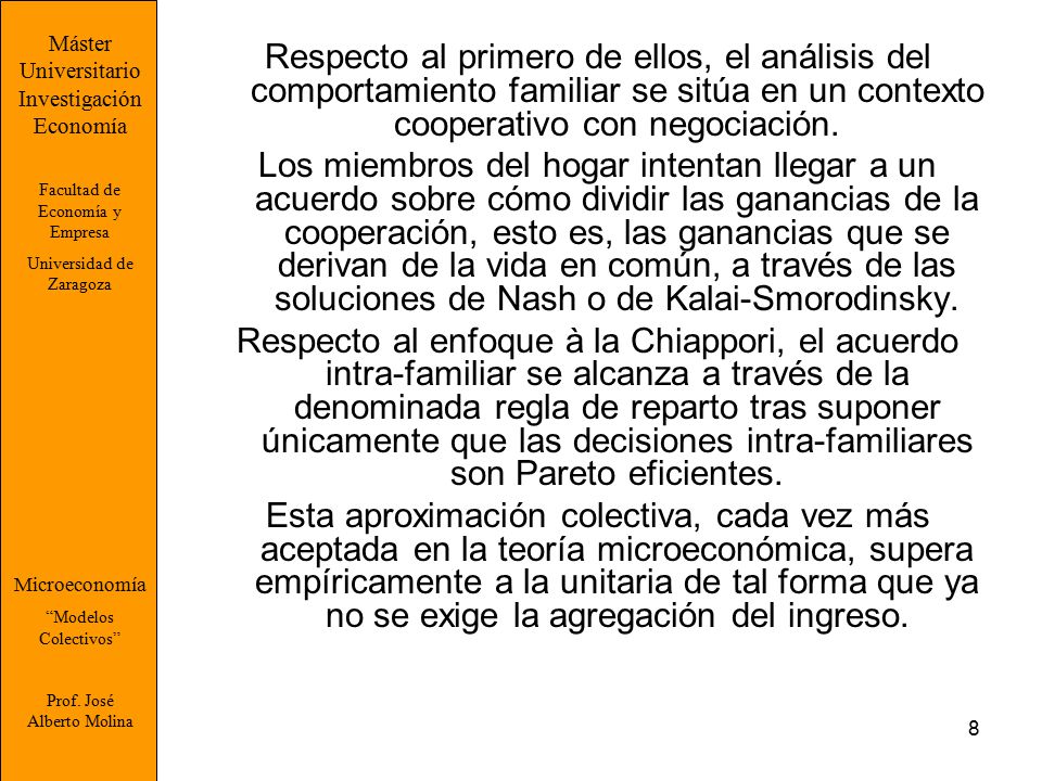 Máster Universitario. Investigación. Economía. Facultad de Economía y Empresa. Universidad de Zaragoza.