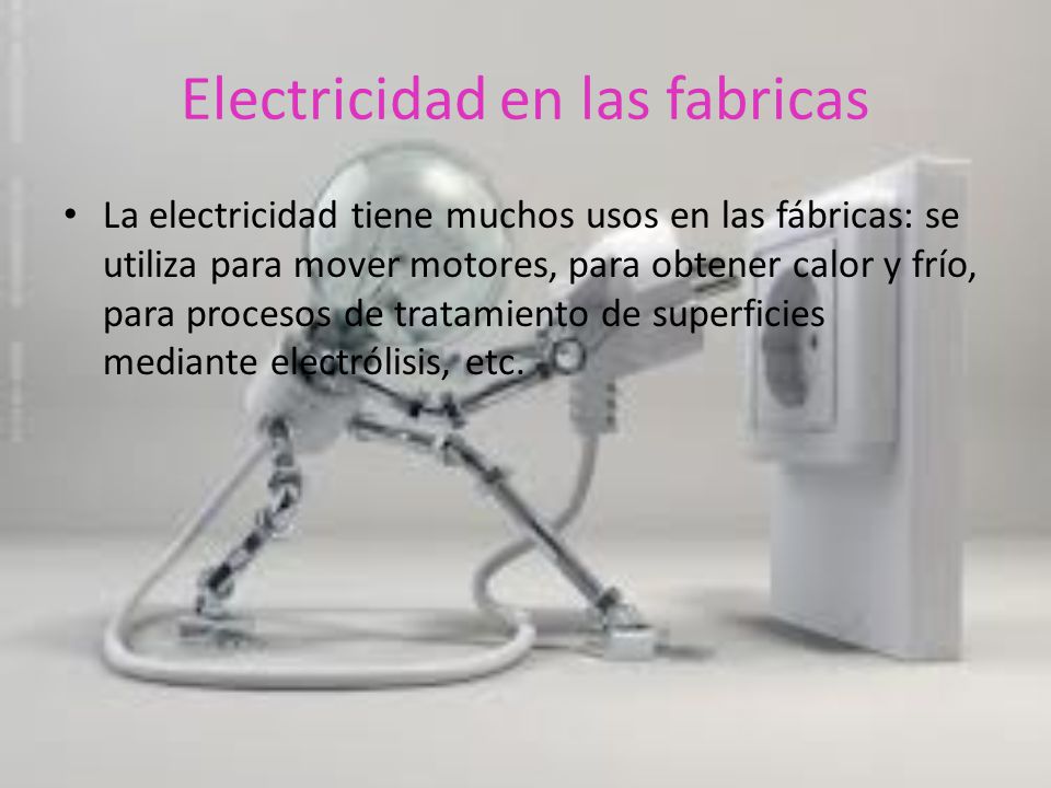 Electricidad en las fabricas