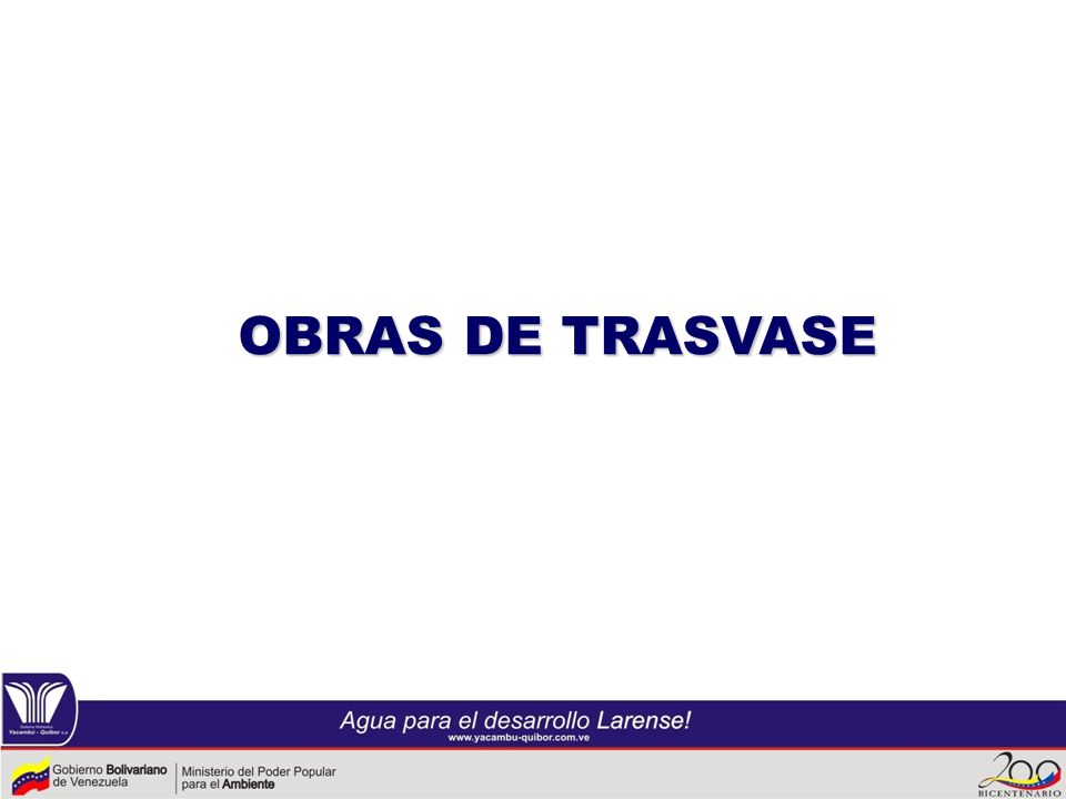 OBRAS DE TRASVASE