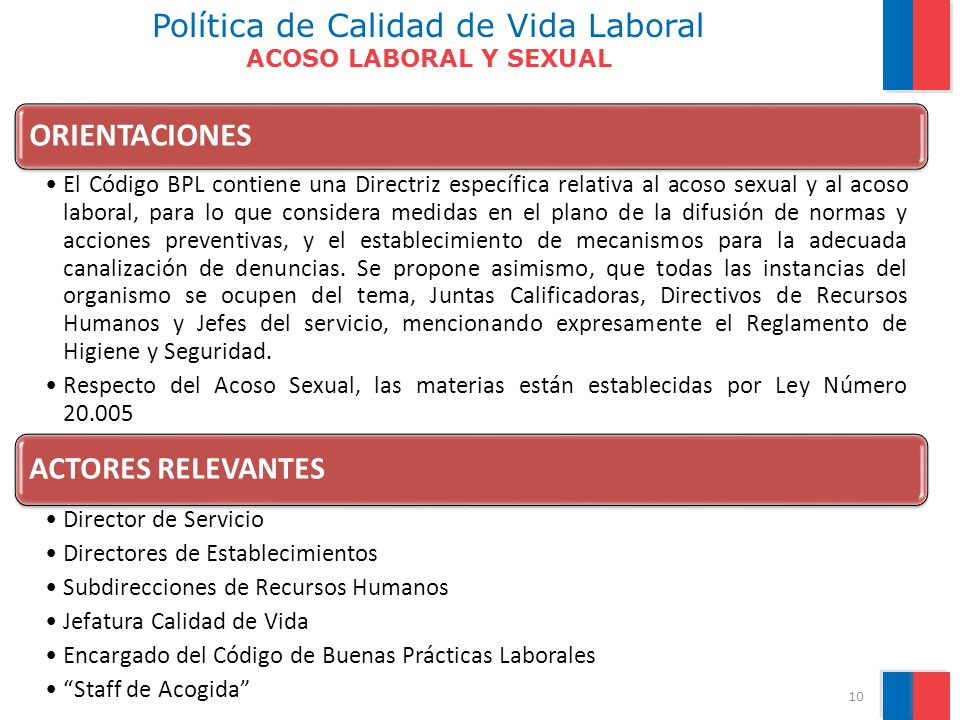 Política de Calidad de Vida Laboral ACOSO LABORAL Y SEXUAL