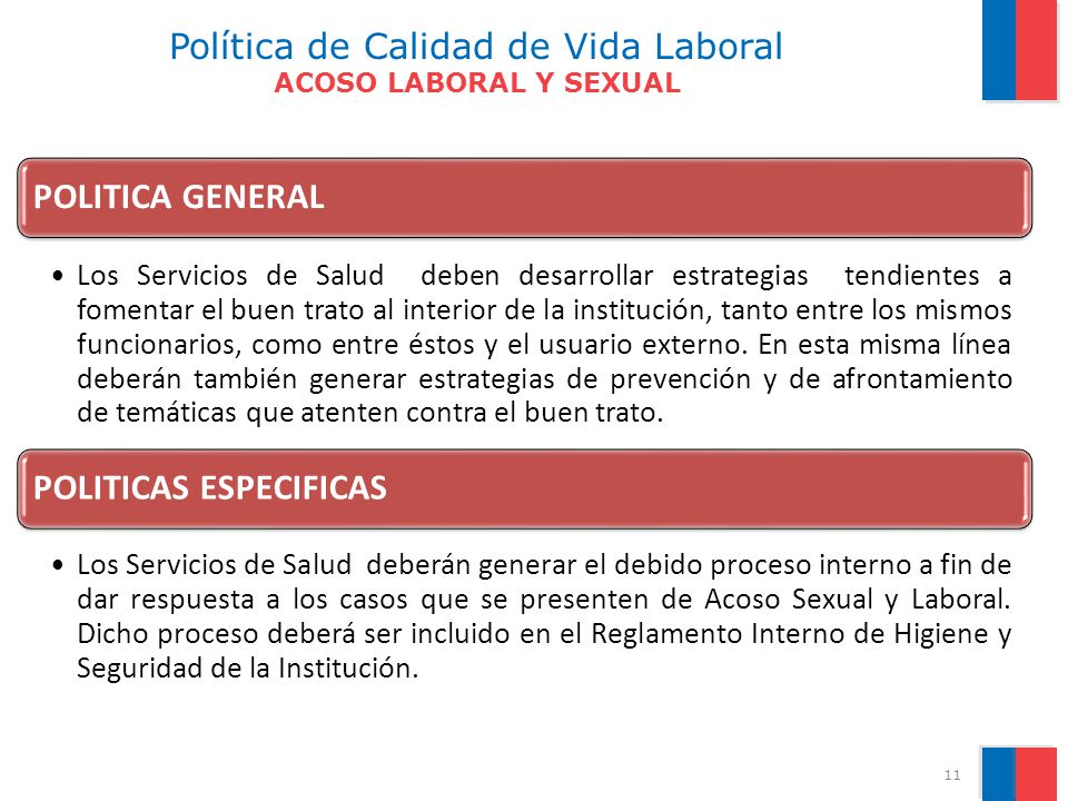 Política de Calidad de Vida Laboral ACOSO LABORAL Y SEXUAL