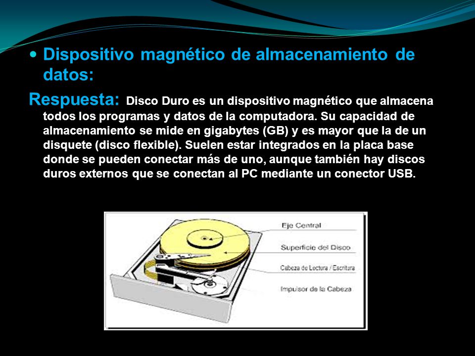 Dispositivo magnético de almacenamiento de datos: