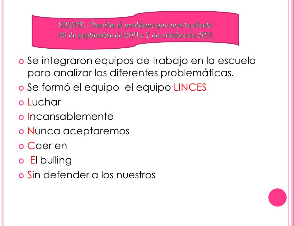 Se formó el equipo el equipo LINCES Luchar Incansablemente