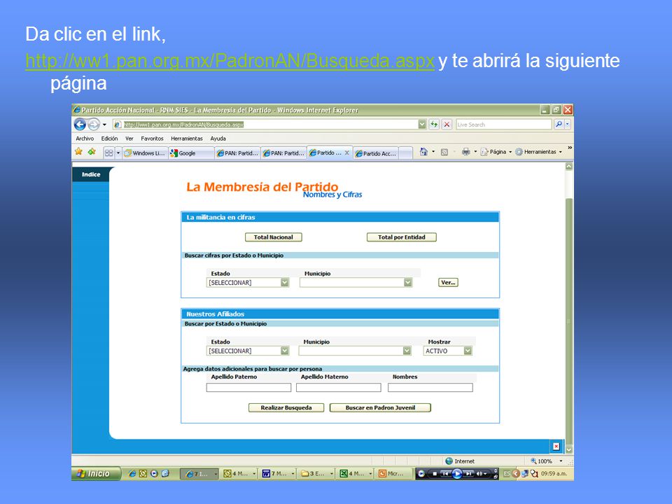 Da clic en el link,   y te abrirá la siguiente página