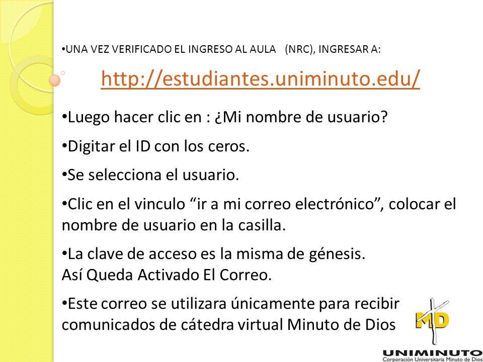 UNA VEZ VERIFICADO EL INGRESO AL AULA (NRC), INGRESAR A: