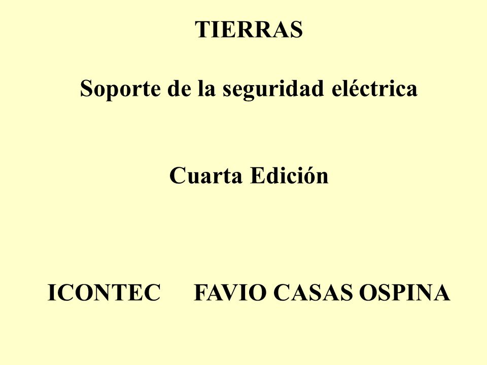 Soporte de la seguridad eléctrica ICONTEC FAVIO CASAS OSPINA