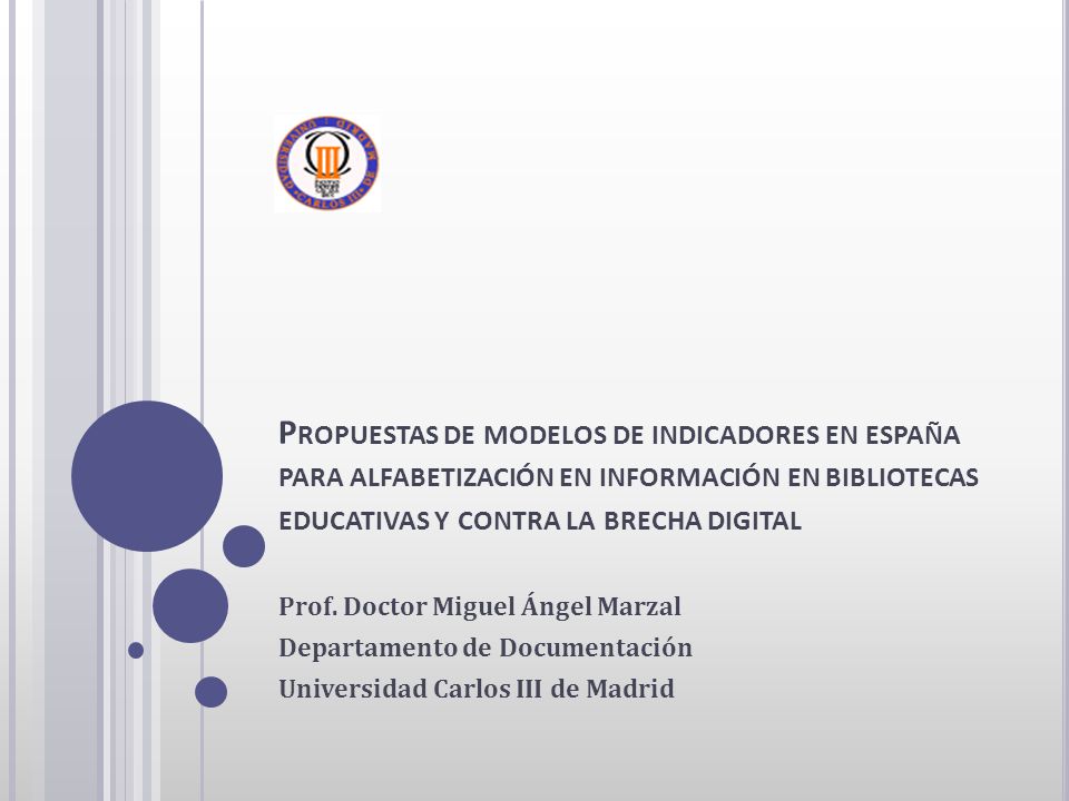Propuestas de modelos de indicadores en españa para alfabetización en información en bibliotecas educativas y contra la brecha digital