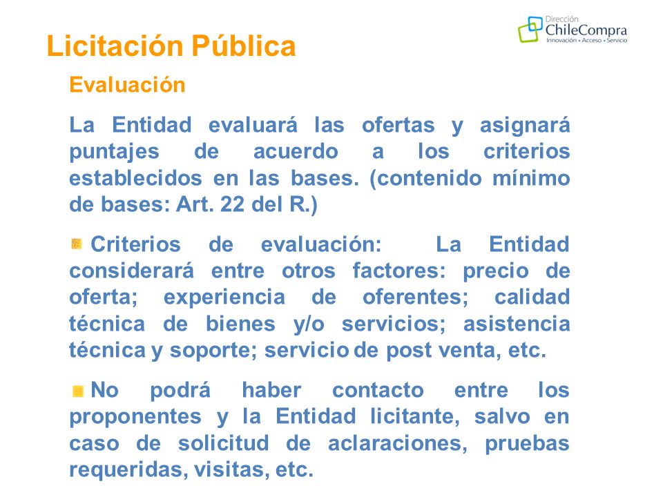 Licitación Pública Evaluación