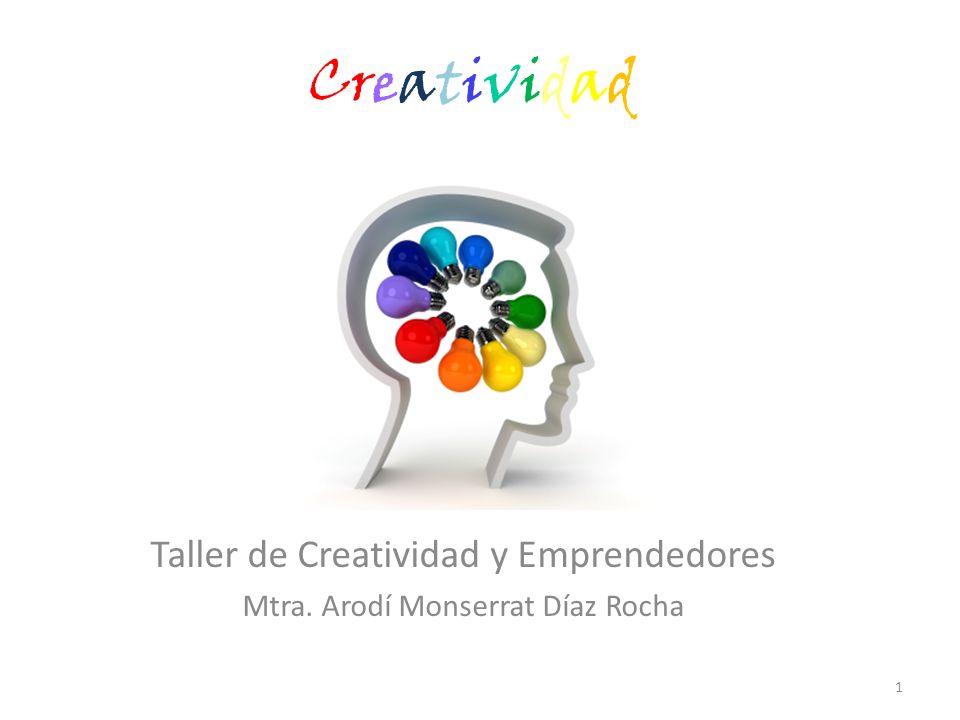 Taller de Creatividad y Emprendedores Mtra. Arodí Monserrat Díaz Rocha