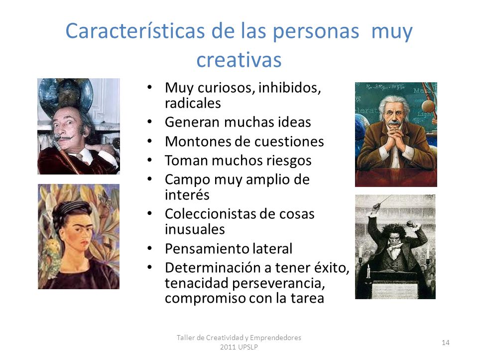 Características de las personas muy creativas