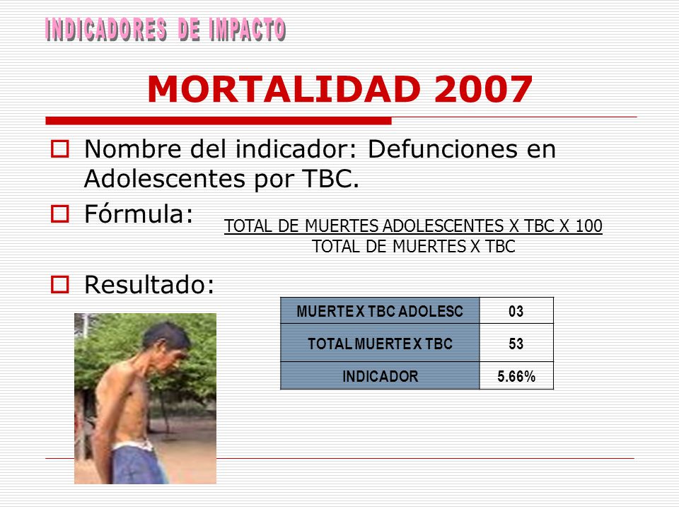 INDICADORES DE IMPACTO