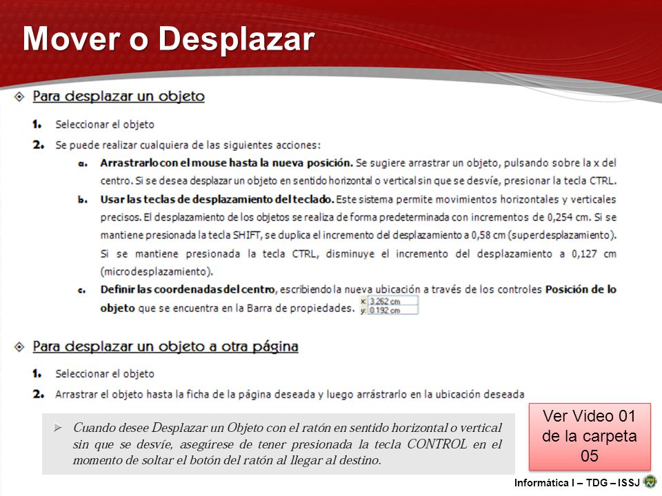 Mover o Desplazar Ver Video 01 de la carpeta 05
