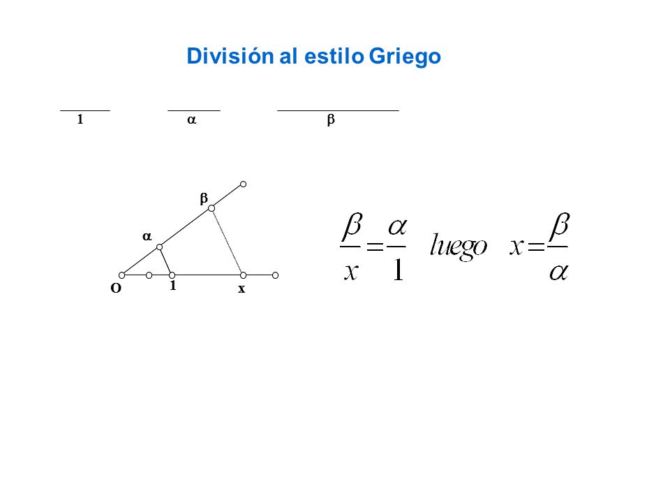 División al estilo Griego