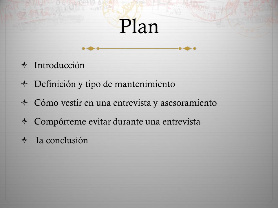 Plan Introducción Definición y tipo de mantenimiento