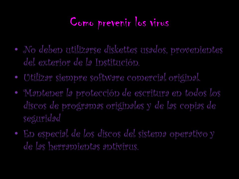 Como prevenir los virus