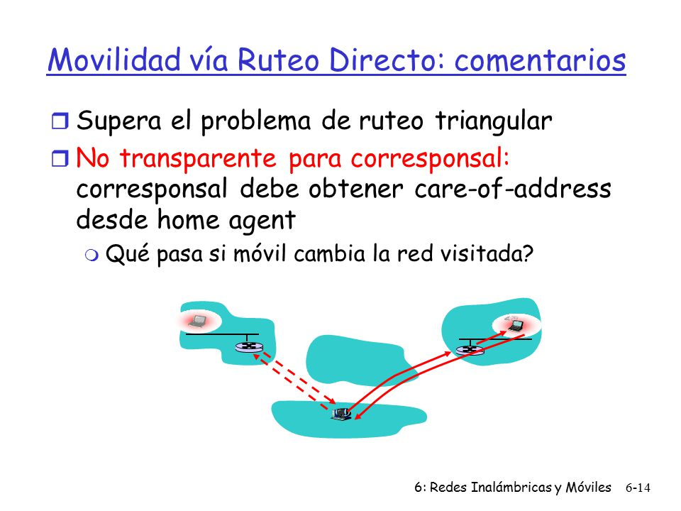 Movilidad vía Ruteo Directo: comentarios