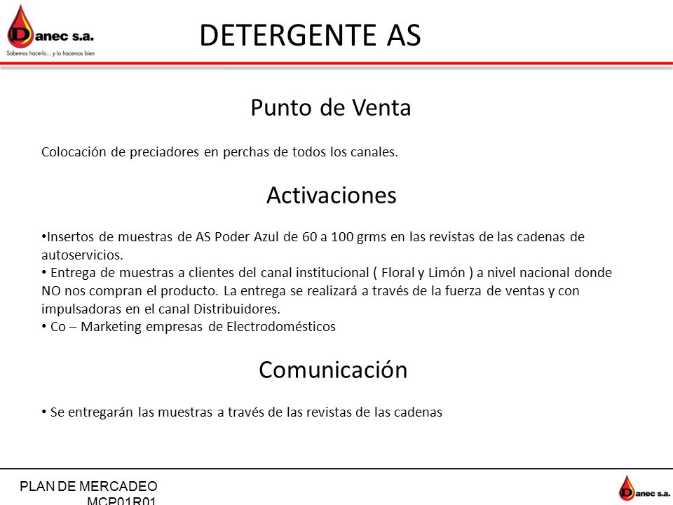 DETERGENTE AS Punto de Venta Activaciones