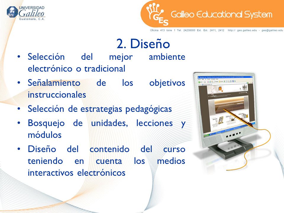 2. Diseño Selección del mejor ambiente electrónico o tradicional