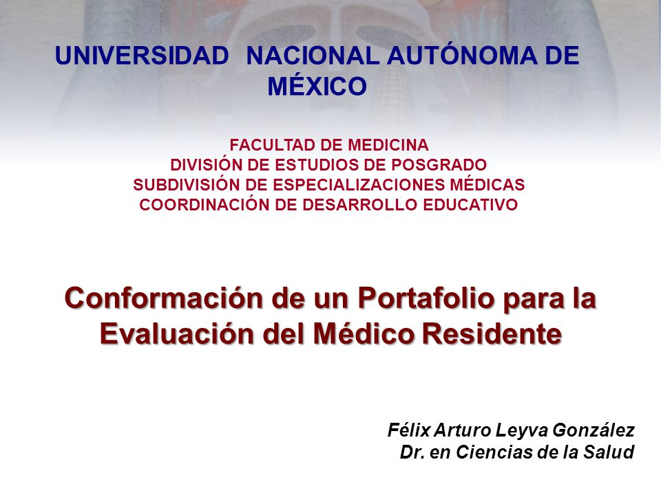 Conformación de un Portafolio para la Evaluación del Médico Residente
