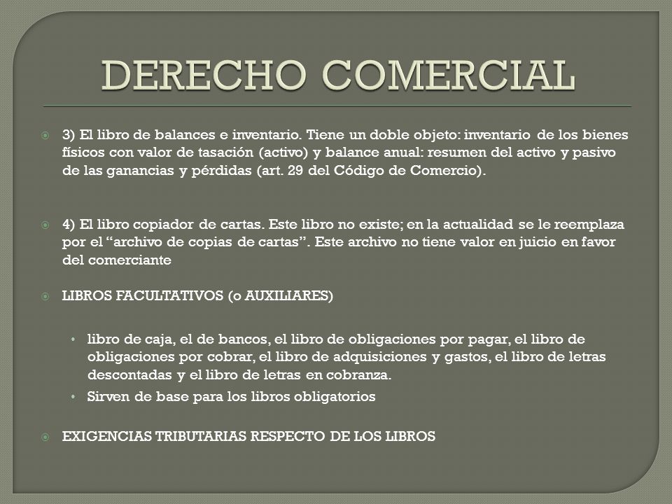 DERECHO COMERCIAL