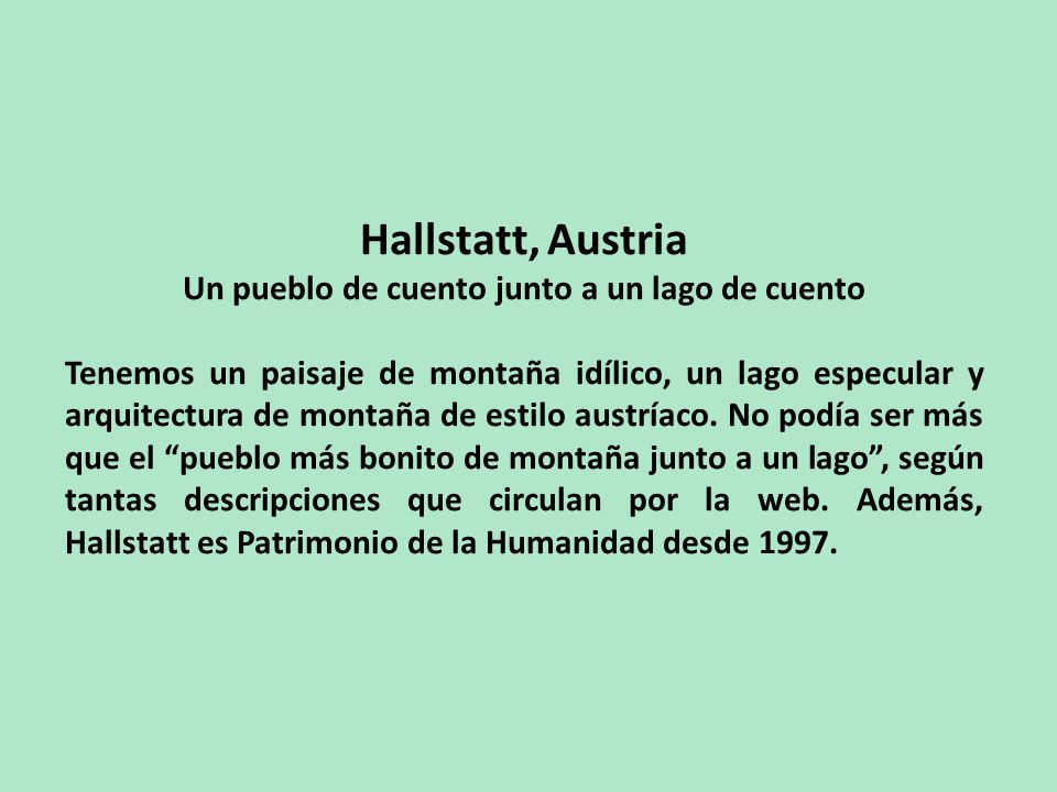 Un pueblo de cuento junto a un lago de cuento