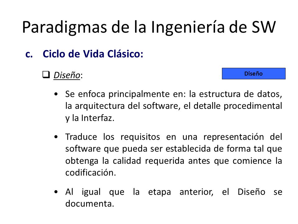 Paradigmas de la Ingeniería de SW