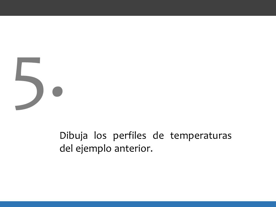 5. Dibuja los perfiles de temperaturas del ejemplo anterior.